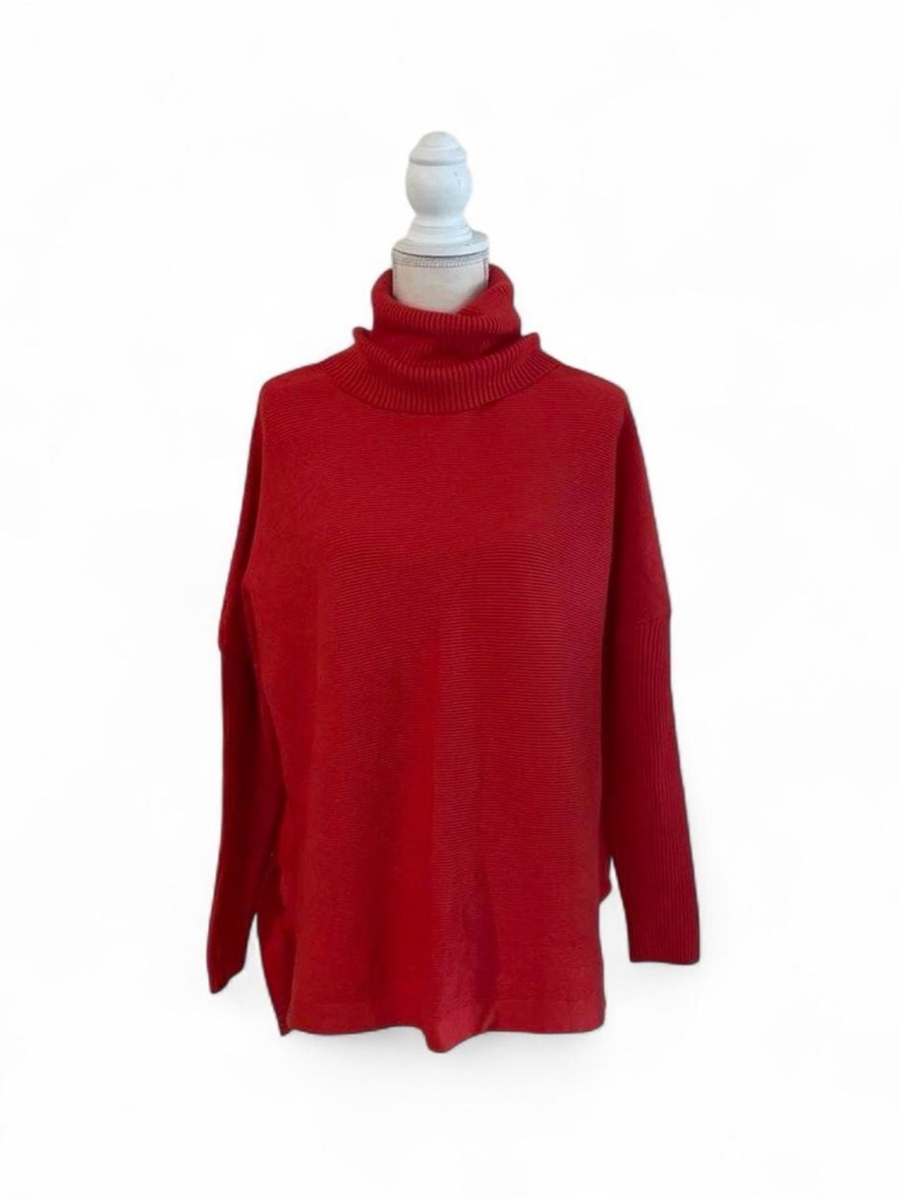 EFAN, Women's Oversized Turtleneck Long Sleeve Sweater in red